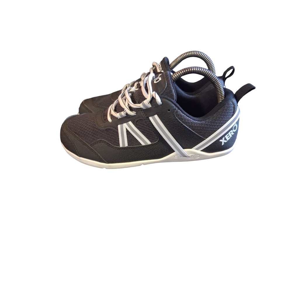 Xero Shoes Prio Womens 8 Black White Barefoot Minimalist Running Fitness Shoes